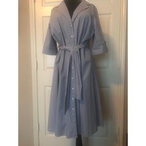 NWT Lane Bryant blue & white striped dress size 14